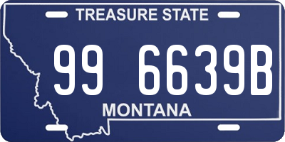 MT license plate 996639B