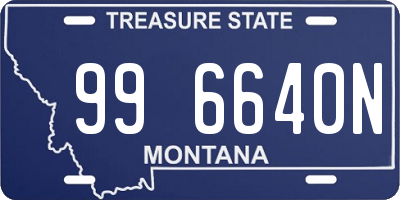 MT license plate 996640N