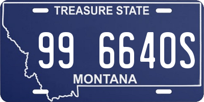 MT license plate 996640S