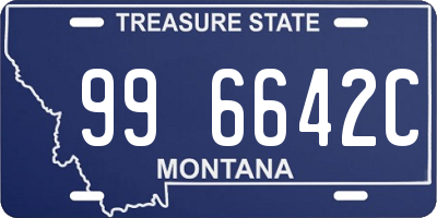 MT license plate 996642C