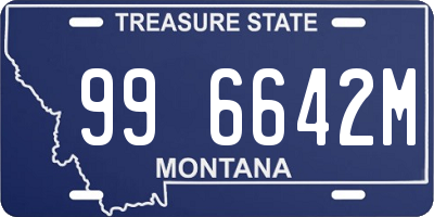 MT license plate 996642M