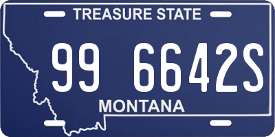 MT license plate 996642S