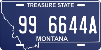 MT license plate 996644A