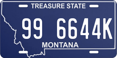 MT license plate 996644K