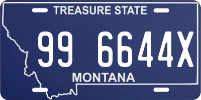 MT license plate 996644X