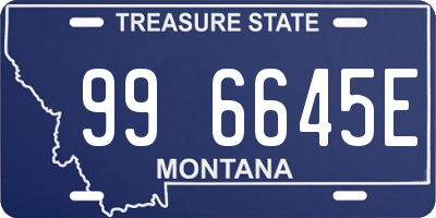 MT license plate 996645E