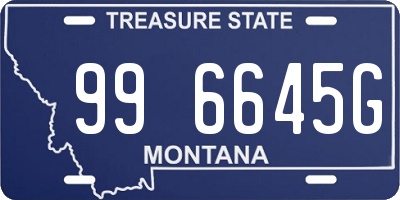 MT license plate 996645G