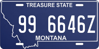 MT license plate 996646Z