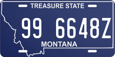 MT license plate 996648Z