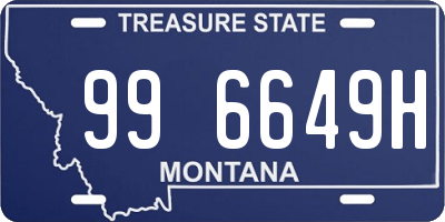 MT license plate 996649H