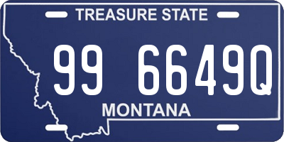 MT license plate 996649Q