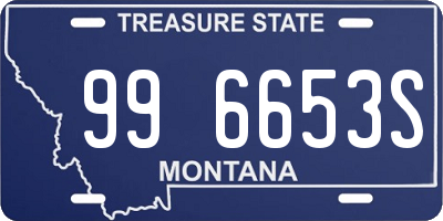 MT license plate 996653S