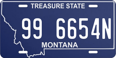 MT license plate 996654N