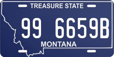 MT license plate 996659B