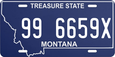 MT license plate 996659X