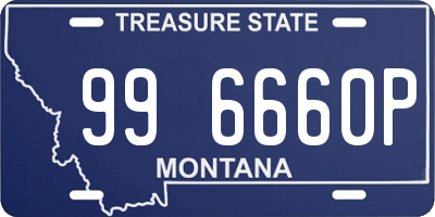 MT license plate 996660P