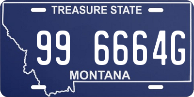 MT license plate 996664G