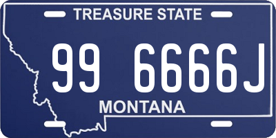 MT license plate 996666J