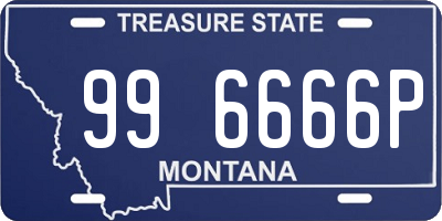 MT license plate 996666P