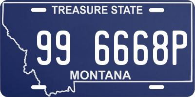 MT license plate 996668P
