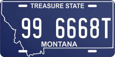 MT license plate 996668T