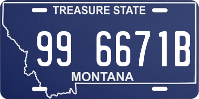 MT license plate 996671B