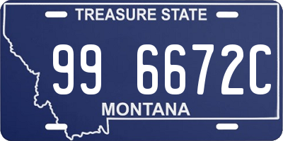 MT license plate 996672C