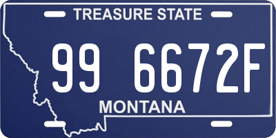 MT license plate 996672F