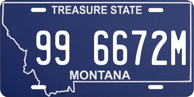 MT license plate 996672M