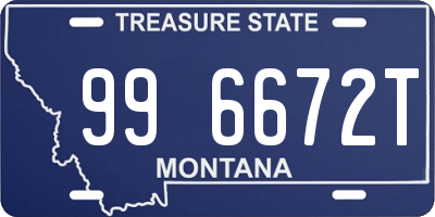 MT license plate 996672T