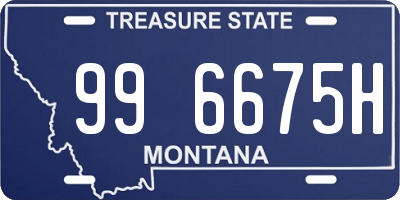 MT license plate 996675H