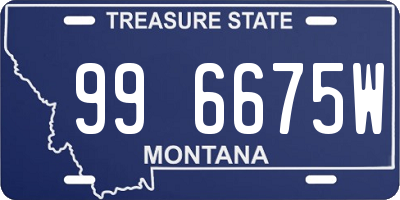 MT license plate 996675W