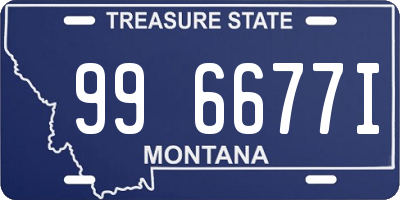 MT license plate 996677I