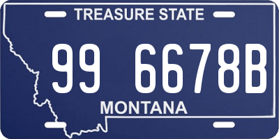 MT license plate 996678B