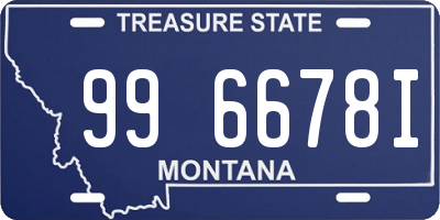 MT license plate 996678I