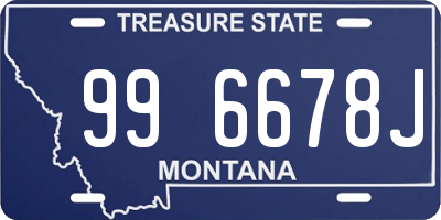 MT license plate 996678J