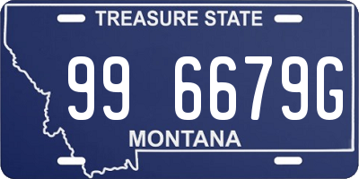 MT license plate 996679G