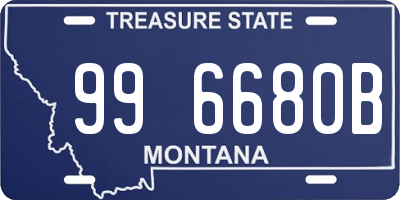 MT license plate 996680B