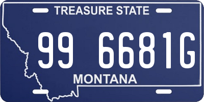 MT license plate 996681G