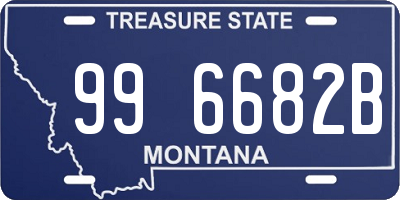 MT license plate 996682B
