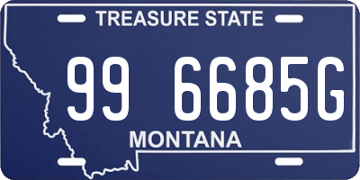 MT license plate 996685G