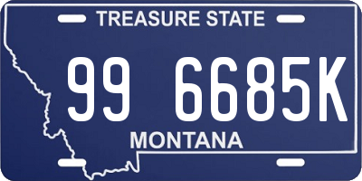 MT license plate 996685K