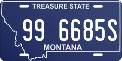 MT license plate 996685S