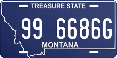 MT license plate 996686G