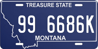 MT license plate 996686K