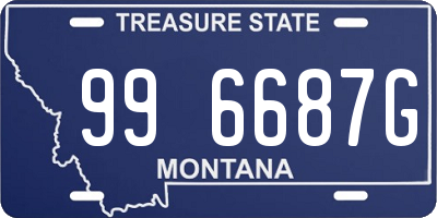 MT license plate 996687G