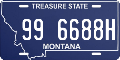 MT license plate 996688H
