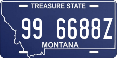 MT license plate 996688Z