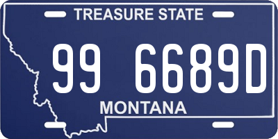 MT license plate 996689D