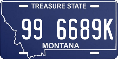 MT license plate 996689K